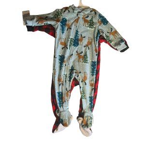 New Carter's zip Fleece Footie Pajamas 12M